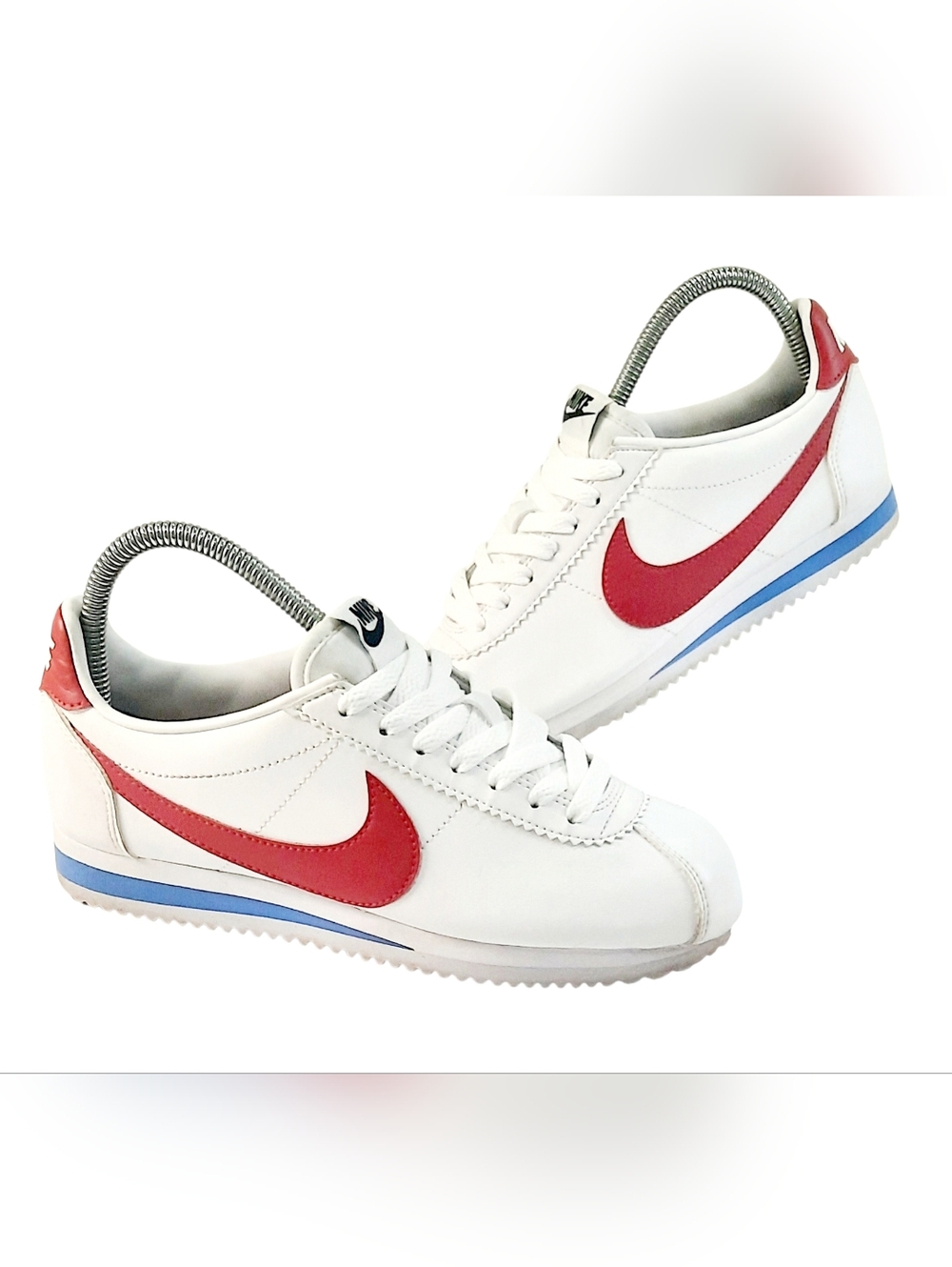WOMENS NIKE CLASSIC CORTEZ LEATHER "FORREST GUMP" WHITE/RED SZ 6.5 807471-103S